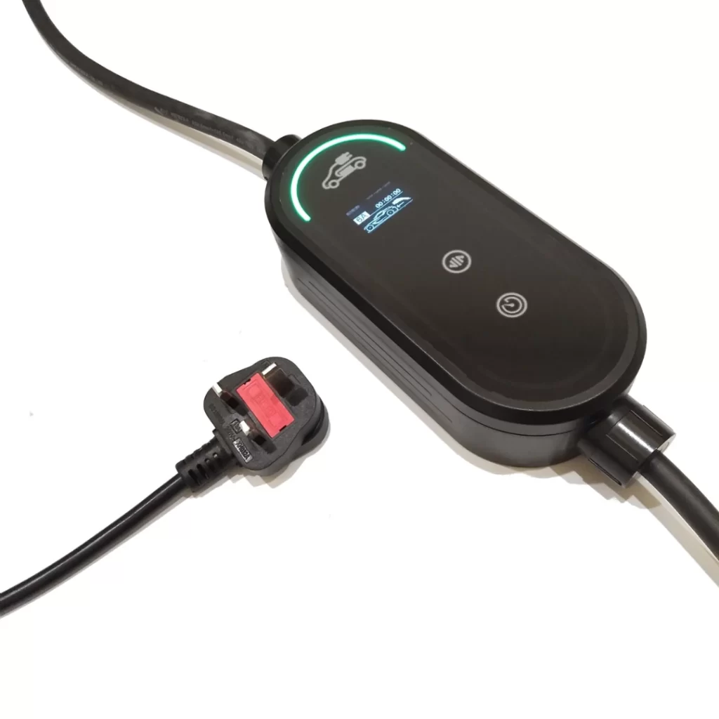 英式方腳13A便攜式電動車充電器